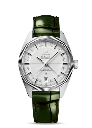 Omega - 130.93.41.22.99.002  Globemaster Annual Calendar Platinum / Silver / Green