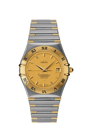 Omega - 1302.10.00  Constellation Automatic 35.5 Stainless Steel / Yellow Gold / Champagne