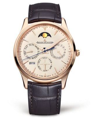 Jaeger-LeCoultre - 1302520  Master Ultra Thin Perpetual Pink Gold / Eggshell / Alligator