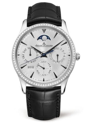 Jaeger-LeCoultre - 1303501  Master Ultra Thin Perpetual White Gold / Diamond / Silver / Alligator