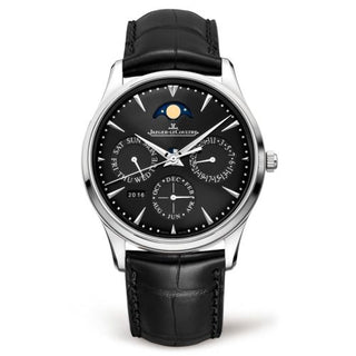 Jaeger-LeCoultre - 1308470  Master Ultra Thin Perpetual Stainless Steel / Black / Alligator