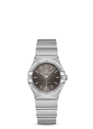 Omega - 131.10.28.60.06.001  Constellation Manhattan 28 Quartz Stainless Steel / Grey