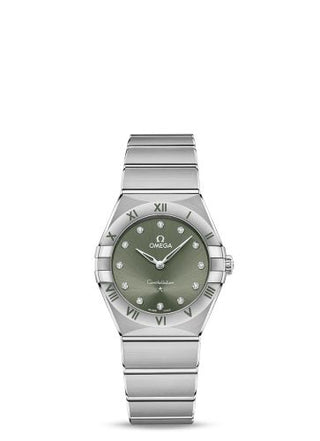 Omega - 131.10.28.60.60.001  Constellation Manhattan 28 Quartz Stainless Steel / Matcha