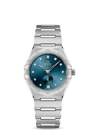 Omega - 131.10.34.20.53.001  Constellation Master Chronometer Small Seconds 34 Stainless Steel / Blue - Diamond / Bracelet