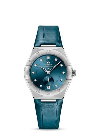 Omega - 131.13.34.20.53.001  Constellation Master Chronometer Small Seconds 34 Stainless Steel / Blue - Diamond