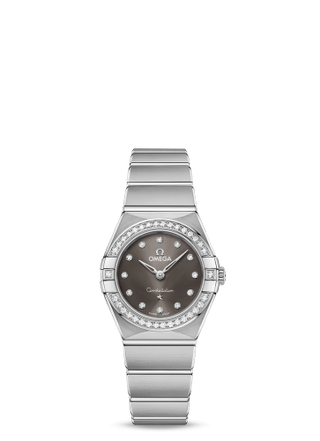 Omega - 131.15.25.60.56.001  Constellation Manhattan 25 Quartz Stainless Steel / Grey - Diamond / Diamond