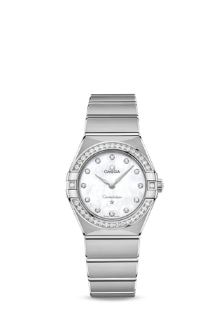 Omega - 131.15.28.60.55.001  Constellation Manhattan 28 Quartz Stainless Steel / MOP / Diamond