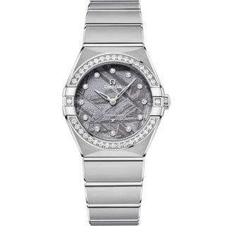 Omega - 131.15.28.60.99.001  Constellation Manhattan 28 Quartz Stainless Steel - Diamond / Lavender Meteorite