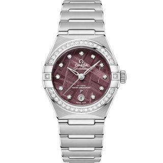 Omega - 131.15.29.20.99.001  Constellation Manhattan 29 Co-Axial Master Chronometer Stainless Steel - Diamond / Purple Meteorite