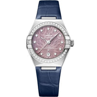 Omega Constellation Manhattan 29 Co-Axial Master Chronometer Stainless Steel - Diamond / Lilac Supernova / Bracelet (131.18.29.20.60.001)