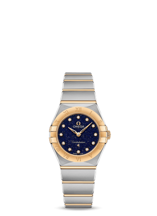 Omega - 131.20.25.60.53.001  Constellation Manhattan 25 Quartz Stainless Steel / Yellow Gold / Aventurine