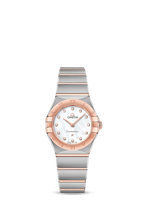 Omega Constellation Manhattan 25 Quartz Stainless Steel / Sedna Gold / Brown - Diamond / Diamond (131.20.25.60.55.001)