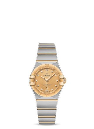 Omega - 131.20.25.60.58.001  Constellation Manhattan 25 Quartz Stainless Steel / Yellow Gold / Champagne - Diamond