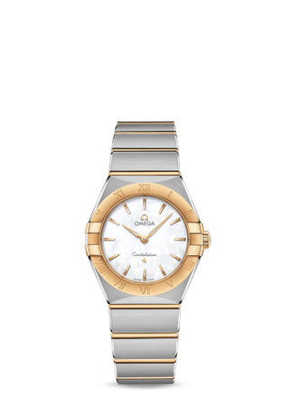 Omega - 131.20.28.60.05.002  Constellation Manhattan 28 Quartz Stainless Steel / Yellow Gold / MOP