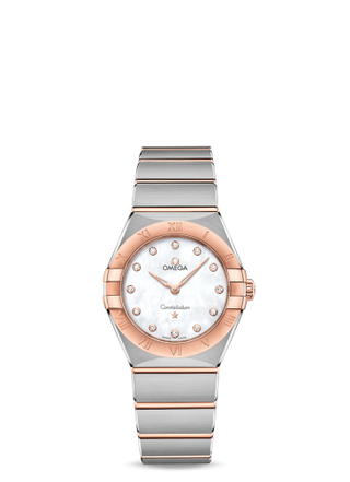 Omega - 131.20.28.60.55.001  Constellation Manhattan 28 Quartz Stainless Steel / Sedna Gold / MOP