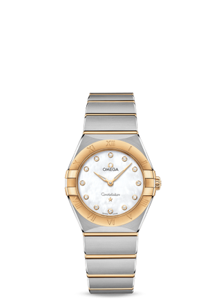 Omega - 131.20.28.60.55.002  Constellation Manhattan 28 Quartz Stainless Steel / Yellow Gold / MOP