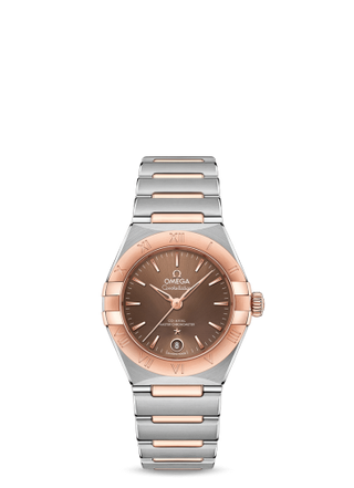 Omega - 131.20.29.20.13.001  Constellation Manhattan 29 Co-Axial Master Chronometer Stainless Steel / Sedna Gold / Brown