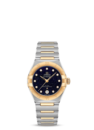 Omega - 131.20.29.20.53.001  Constellation Manhattan 29 Co-Axial Master Chronometer Stainless Steel / Yellow Gold / Aventurine