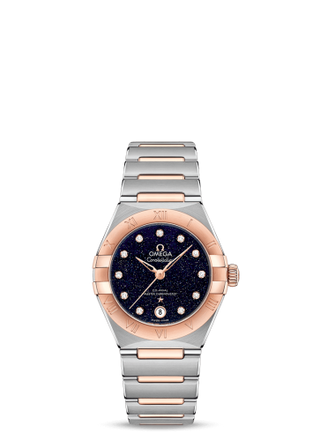 Omega - 131.20.29.20.53.002  Constellation Manhattan 29 Co-Axial Master Chronometer Stainless Steel / Sedna Gold / Aventurine