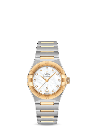 Omega - 131.20.29.20.55.002  Constellation Manhattan 29 Co-Axial Master Chronometer Stainless Steel / Yellow Gold / MOP