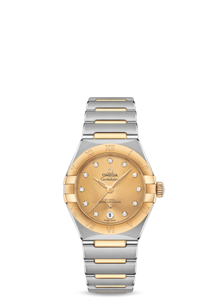 Omega - 131.20.29.20.58.001  Constellation Manhattan 29 Co-Axial Master Chronometer Stainless Steel / Yellow Gold / Champagne Diamond