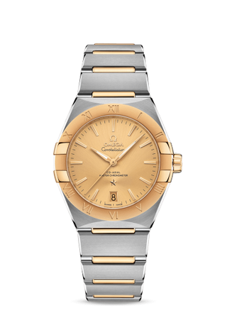 Omega - 131.20.36.20.08.001  Constellation Master Chronometer 36 Stainless Steel / Yellow Gold / Champagne / Bracelet