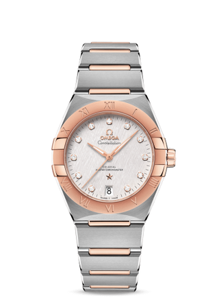 Omega - 131.20.36.20.52.001  Constellation Master Chronometer 36 Stainless Steel / Sedna / Silver - Diamond / Bracelet