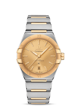 Omega - 131.20.39.20.08.001  Constellation Master Chronometer 39 Stainless Steel / Yellow Gold / Champagne / Bracelet