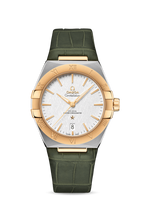 Omega Constellation Master Chronometer 39 Stainless Steel / Yellow Gold / Champagne-Diamond / Alligator (131.23.39.20.02.002)