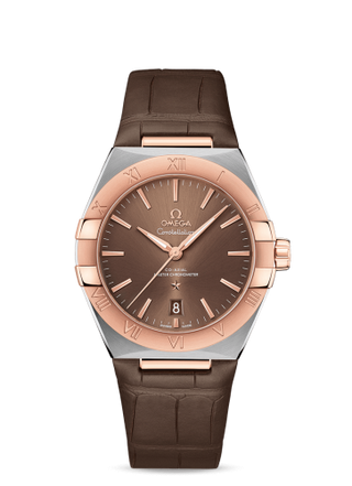 Omega - 131.23.39.20.13.001  Constellation Master Chronometer 39 Stainless Steel / Sedna / Brown / Alligator