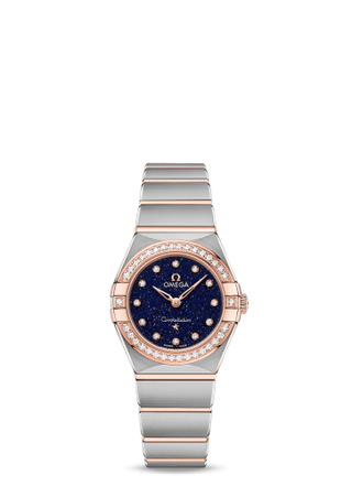 Omega - 131.25.25.60.53.002  Constellation Manhattan 25 Quartz Stainless Steel / Sedna Gold / Aventurine / Diamond