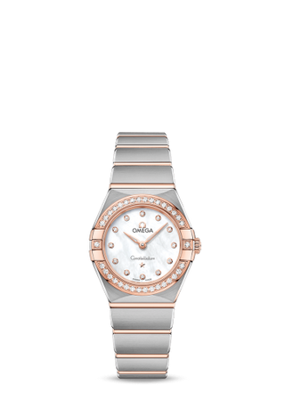 Omega - 131.25.25.60.55.001  Constellation Manhattan 25 Quartz Stainless Steel / Sedna Gold / MOP / Diamond