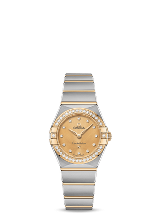 Omega - 131.25.25.60.58.001  Constellation Manhattan 25 Quartz Stainless Steel / Yellow Gold / Champagne - Diamond / Diamond