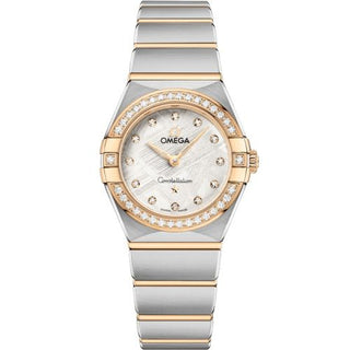 Omega - 131.25.25.60.99.002  Constellation Manhattan 25 Quartz Stainless Steel - Yellow Gold - Diamond / Silver Meteorite