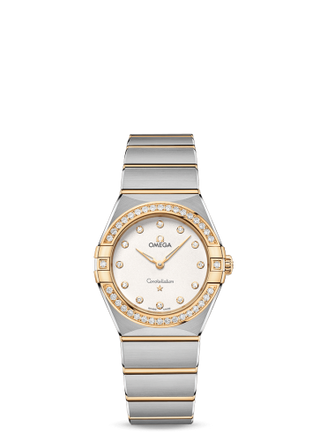 Omega - 131.25.28.60.52.002  Constellation Manhattan 28 Quartz Stainless Steel / Yellow Gold / Silver Diamond / Diamond