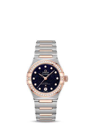 Omega - 131.25.29.20.53.002  Constellation Manhattan 29 Co-Axial Master Chronometer Stainless Steel / Sedna Gold / Aventurine / Diamond