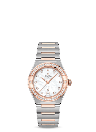 Omega - 131.25.29.20.55.001  Constellation Manhattan 29 Co-Axial Master Chronometer Stainless Steel / Sedna Gold / MOP / Diamond