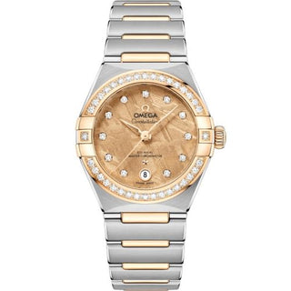 Omega - 131.25.29.20.99.002  Constellation Manhattan 29 Co-Axial Master Chronometer Stainless Steel - Yellow Gold - Diamond / Moonshine Meteorite