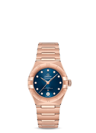 Omega - 131.50.29.20.53.001  Constellation Manhattan 29 Co-Axial Master Chronometer Sedna Gold / Blue 