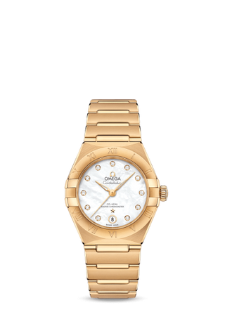 Omega - 131.50.29.20.55.002  Constellation Manhattan 29 Co-Axial Master Chronometer Yellow Gold / MOP