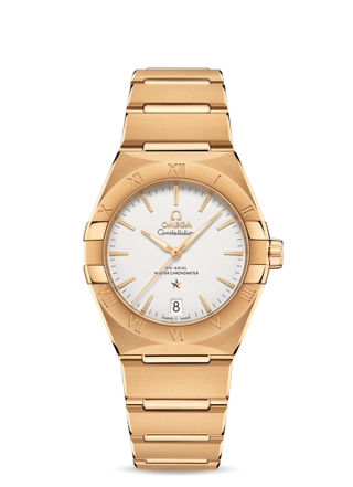 Omega - 131.50.36.20.02.002  Constellation Master Chronometer 36 Yellow Gold / Silver / Bracelet