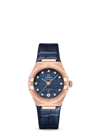 Omega - 131.53.29.20.99.001  Constellation Manhattan 29 Co-Axial Master Chronometer Sedna Gold / Blue Aventurine