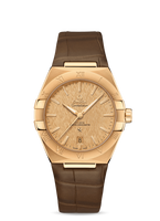 Omega Constellation Master Chronometer 39 Yellow Gold / Silver / Alligator (131.53.39.20.08.001)