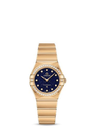 Omega - 131.55.25.60.53.001  Constellation Manhattan 25 Quartz Yellow Gold / Aventurine / Diamond