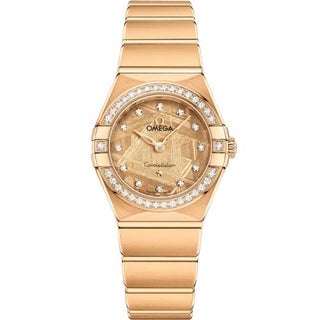 Omega - 131.55.25.60.99.003  Constellation Manhattan 28 Quartz Yellow Gold - Diamond / Moonshine Meteorite