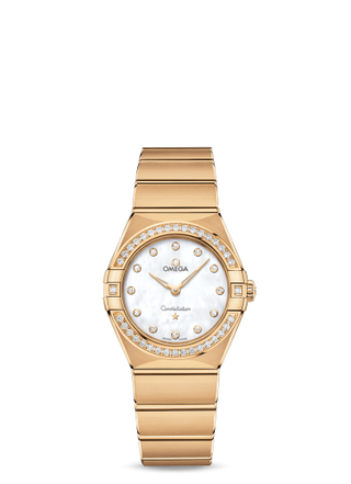 Omega - 131.55.28.60.55.002  Constellation Manhattan 28 Quartz Yellow Gold / MOP / Diamond