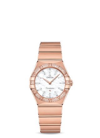 Omega - 131.55.28.60.55.003  Constellation Manhattan 28 Quartz Sedna / MOP - Diamond / Diamond