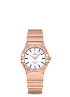 Omega Constellation Manhattan 28 Quartz Sedna Gold / MOP - Ruby / Diamond (131.55.28.60.55.007)