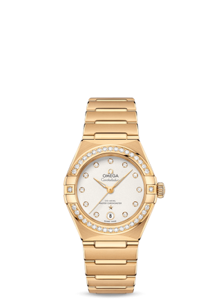 Omega - 131.55.29.20.52.002  Constellation Manhattan 29 Co-Axial Master Chronometer Yellow Gold / Silver /Diamond