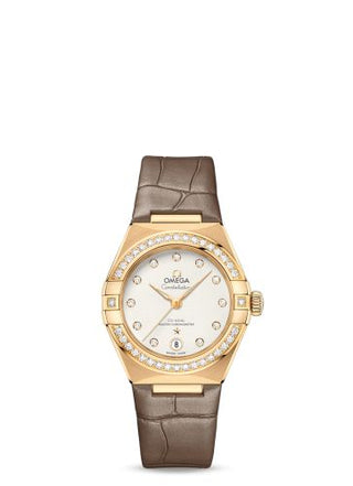 Omega - 131.58.29.20.52.001  Constellation Manhattan 29 Co-Axial Master Chronometer Yellow Gold / Diamond / Silver - Diamond